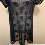 Dotti Brand Dotti Black Crochet Short Sleeve Swim Cover Up Photo 2