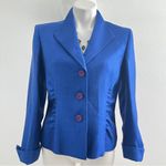 Kasper Sapphire Blue Women's blazer Suit Jacket SIZE 8 NEW Photo 1