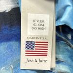 Jess & Jane Lightweight Blue Floral and Dragonfly Tunic Size Medium Photo 5