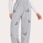 Gray Butterfly Sweatpants Photo 0