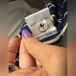 Jovonnista Navy Blue and White Checkered Long Sleeve Maxi Dress Size 4 Photo 12