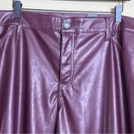 Torrid NEW Perfect Skinny Faux Leather High Rise Pants Maroon Size 26S Photo 2