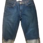 Levi's 515 Red Tab Stretch Cuffed Capri Jean Sz. 12 Dark Wash Spring Summer Photo 0