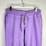 NSF Sayde Slouchy Slim Sweatpant Sunbleached Violet Size Large Distressed Comfy Purple Photo 7