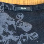 Obey  Black Fit and Flare Long Sleeve Dress with Burnout Floral Design Photo 8