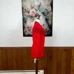 Funky Vintage 1980s D’Knits Red Fringed Blazer! Size M Photo 4