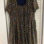 Molly Bracken Tiered Navy Blue Dress Photo 0