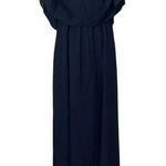 Show Me Your Mumu NEW  Dark Blue Halter Maxi Off Shoulder Gown Size XXS wedding Photo 0