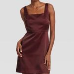 Target Burgundy Mini Satin Dress Photo 0