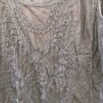 One World  live and let live‎ Petite Large embroidered black tank Photo 3