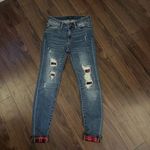 Judy Blue  Buffalo check skinny fit distressed jeans 1/25 Photo 1