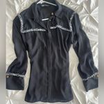 ZARA Black Blazer with Gold Button Photo 3