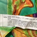 ZARA Multicolor Printed V Neck Lapel Collar Short Sleeve Front Tie Blouse Top S Photo 3