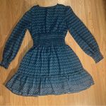 Max Studio Women Size S Boho V-Neck Fit & Flare Tiered Short Dress Long Sleeve Photo 10