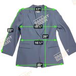 Armani Collezioni Armani Collezione Silk Blend English Blue Single Breasted Blazer Size 10 Photo 5