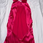 SheIn  Pink Satin Dress Mini Halter XS Photo 4
