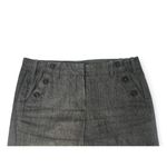 Sandro - 12 Wide Leg Stretch Trouser Sailor Pant Black Denim Jeans Button Front Photo 1