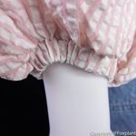 NWT Petersyn Silvia Long Sleeve Cotton Cropped Top w/ Bell Sleeves, Roses‎ Pink Size M Photo 12