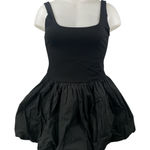 NEW Dissh Black Sleeveless Square Neck Mini Puffball Tank Bubble Hem Dress Sz 14 Photo 0