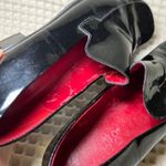 Franco Sarto Black Patent Square Toe Loafer Heels Women's Shoes Slip On Photo 5