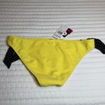 Roxy  Yellow With Black Polka Dot Tie Side Swimsuit Bikini Bottom L Large NWT $36 Photo 7