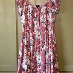 Torrid  Floral Pink Dress with Short Sleeves Photo 0