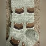 American Eagle  Outfitters AE Green Raccoon Fair Isle Super Soft Crew Socks NWT Photo 1