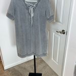 William Rast Gray Tie Front Short Sleeve Tunic Photo 6