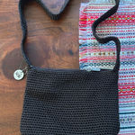 The Sak  Crochet Brown Hobo Shoulder‎ Bag Boho Small Purse Zip Closure Photo 0