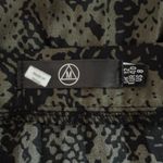 Missguided  Snakeskin‎ Print Pleated Midi Skirt A Line Career Party Olive Green Photo 6