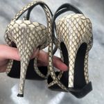 Alexander Wang  Cream Python Ankle‎ Strap Heel - 38.5 Photo 3