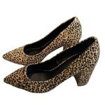 EXPRESS Leooard Calf Hair Block Heel Pumps, Sz 7 Photo 5