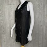 Diesel  black mesh tank top shirt Size x small zipper front detail cowl neck Photo 5