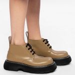 Bottega Veneta beige ‘The Bounce’ platform Ankle Boots Size 38.5 Photo 0