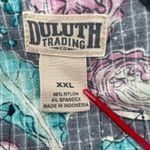 Duluth Trading Heirloom Veggie Overalls Gardening Shorts Ink Vegetables Size XXL Blue Photo 5