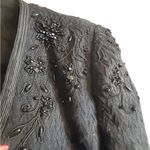 WOUNDED: Vintage 70s/80s Beaded Black Wool Jacket Size 12 Photo 7