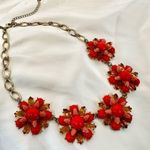Lane Bryant orange flower statement necklace Photo 3