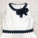 Julia Jordan White Black Sleeveless Lace Dress A-line Knee Length Size 6 New Photo 2