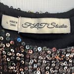 Glamorous Black and Silver Sequin Tank Top Size L Photo 0
