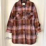 Lucky Brand Plaid Brush Fleece Shacket Coat Size XL NWT Photo 1