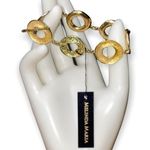 Melinda Maria  Gold Plated Circle Link Emerald Green Pave Crystal Toggle Bracelet Photo 0