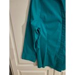 Riders By Lee Easy Care Teal Collared Button Front Shirt Women XL Photo 2