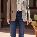 Ms Prestrige West Blazer Jacket Equestrian Horse Riding Top Western S/M NEW VTG Silver Photo 0