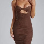 Meshki  cut out ruched dress. Photo 0