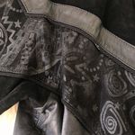 VINTAGE 90s Leather‎ Duster Blazer Jacket Midi Longline 80s Suede Black Small Black Photo 8