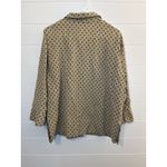 White Stag Women’s Polka Dot Cream Blouse High Neck Tie Medium Minimalist Neutral Party Photo 4