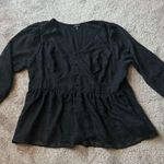 Torrid  Peplum Chiffon Clip Floral Blouson Sleeve Top SIZE 3 Photo 3