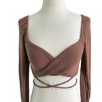 Princess Polly Brown Crop Tank Top Women Size 2 | 25-29 Photo 1