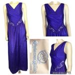 Vintage Undercover Wear Purple Lacy Maxi Nightgown Slip Dress size medium Photo 1