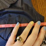 Loft  black ruffle faux wrap dress Sz 6 Petite Photo 5